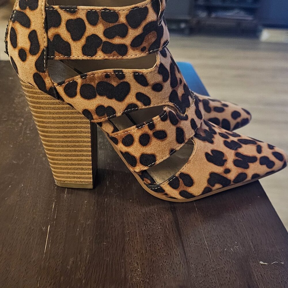 Leopard Caged Booties - image 4